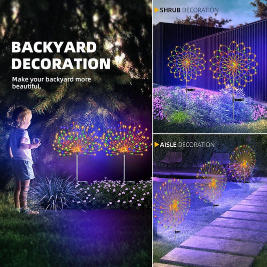 🛍️ 50 % Rabatt – 200 LED Solar-Feuerwerkslichter, 8 Modi, IP65 – wetterfest & warmweiß für Garten, Terrasse & Party 🌟