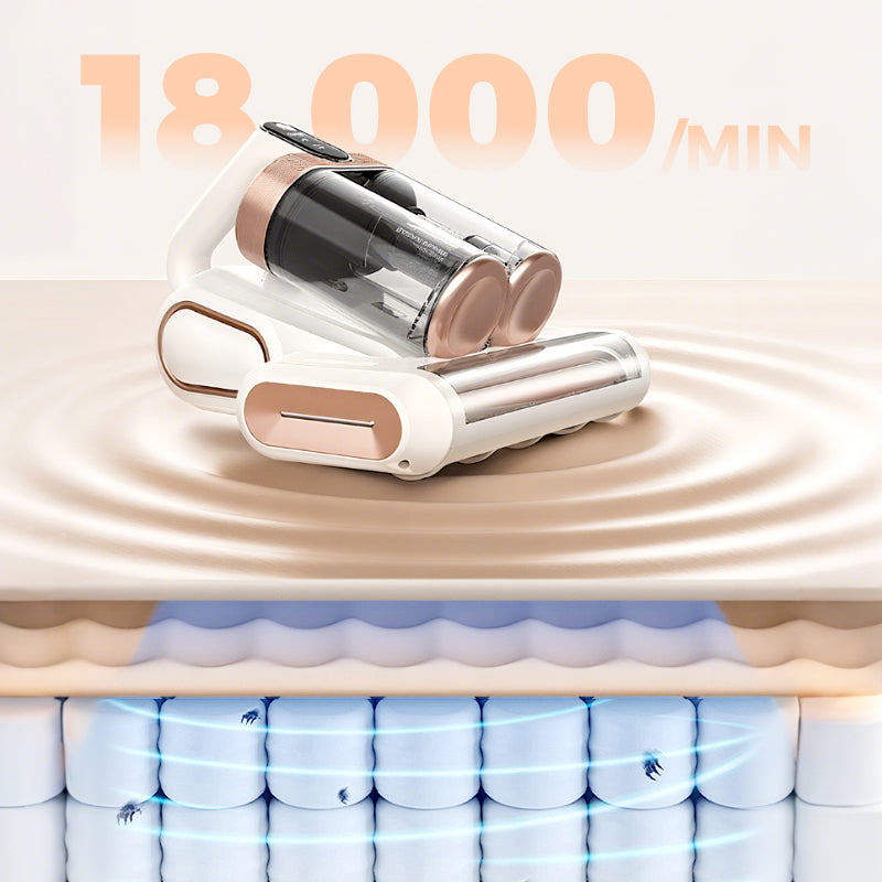 Staub- und Milbenentferner mit Doppelkamm-Filter – Starker Saugkraft, UV-Licht und Vibrationsbürste für Hygiene & Reinigung