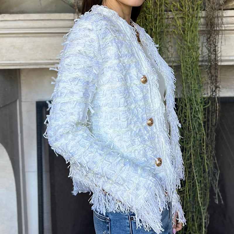 💗LETZTER TAG AKTION - 50% RABATT💗Herbstliche Eleganz: Damen Kurzjacke mit Quasten und Zierknöpfen für alle Anlässe 🍂