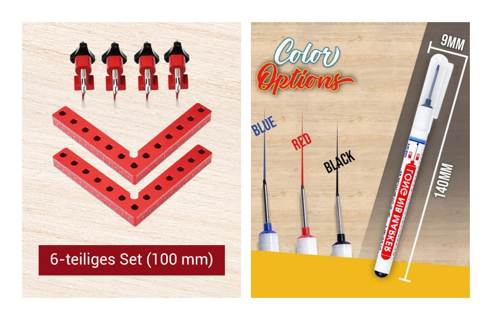 📐 Aluminium-Winkel & 90°-Spannblock-Set – vielseitig für Holzverbindungen, Rahmen & DIY-Projekte 🪚