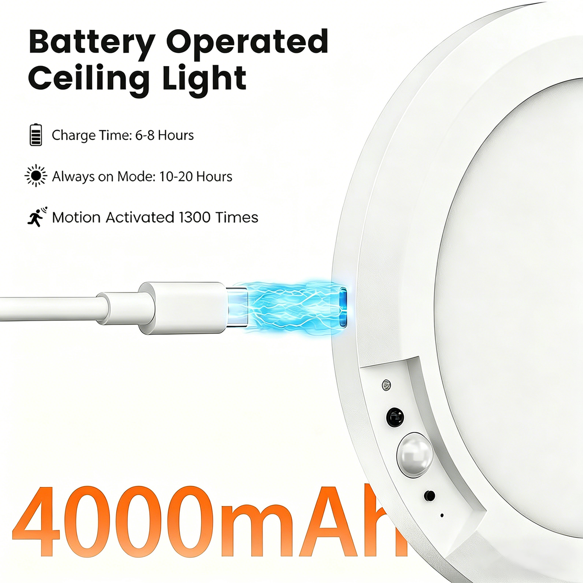 💡 50% Rabatt! 🔆 LED Deckenleuchte mit Bewegungssensor – magnetisch, USB-aufladbar & ultraflach, für Flur & Treppenhaus