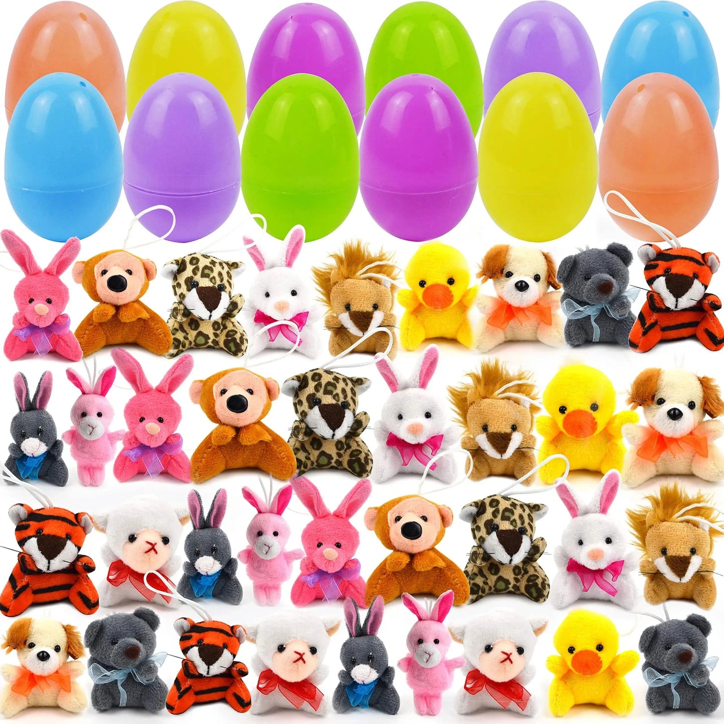 🐣 Tierischer Schlüsselanhänger mit Ei-Schale – Plüschanhänger als Ostergeschenk für Kinder🎁