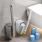 Snofrid Einweg-Toilettenbürste, Toilettenschüssel-Halterungsset mit 30 Stück Reinigungsnachfüllungen, Badezimmer-Reinigungssystem für Waschbecken, Badewanne, Abfluss, Waschbecken, Urinal, wandmontierte Toilettenbürste, Badezimmer-Reinigungsset