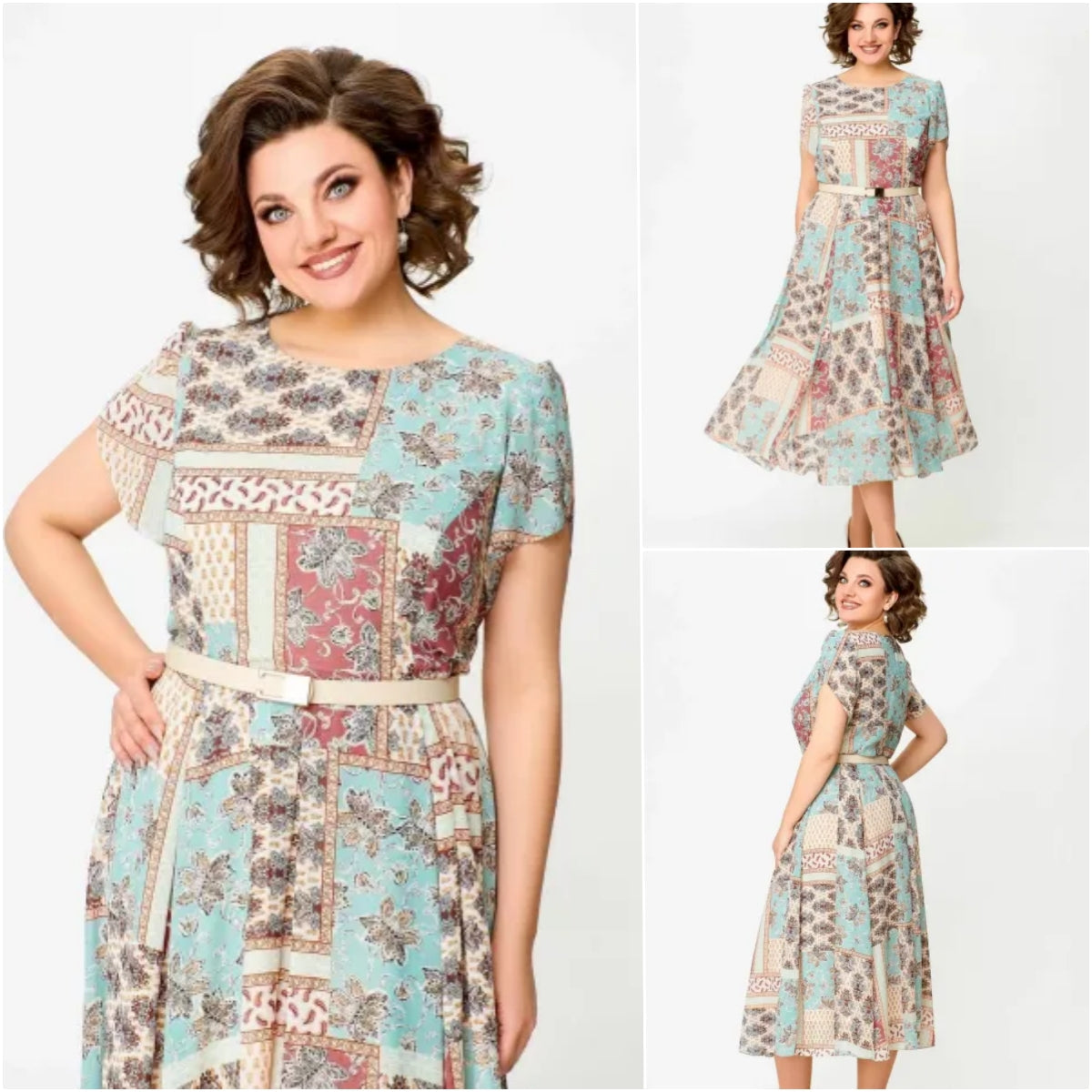 🔥 "NEUHEIT 2025 – Exklusiv nur in limitierter Stückzahl!" ✨ Patchwork-Kleid – bequem & elegant