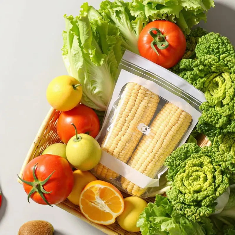 🥗 Extra starke Frischhaltebeutel mit Doppelverschluss – Lebensmittelechte Zip-Beutel für Kühlschrank und Gefrierfach