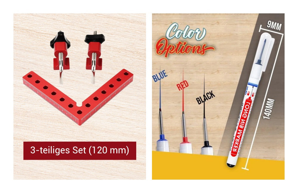 📐 Aluminium-Winkel & 90°-Spannblock-Set – vielseitig für Holzverbindungen, Rahmen & DIY-Projekte 🪚