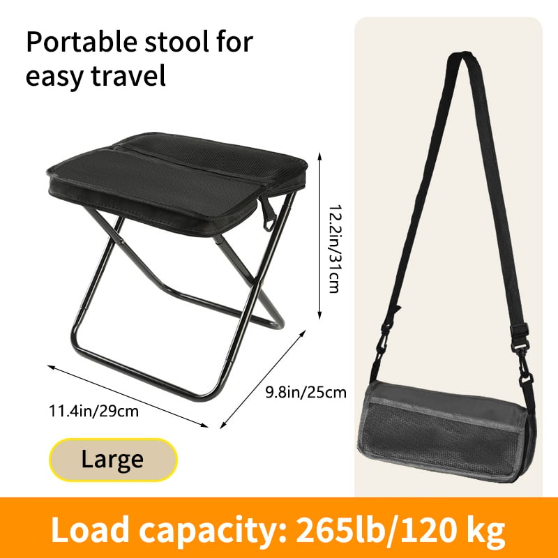 🏕️🎣Faltbarer Rucksack-Hocker – tragbarer Klappstuhl & Tasche in einem, ideal für Camping, Angeln & Wandern