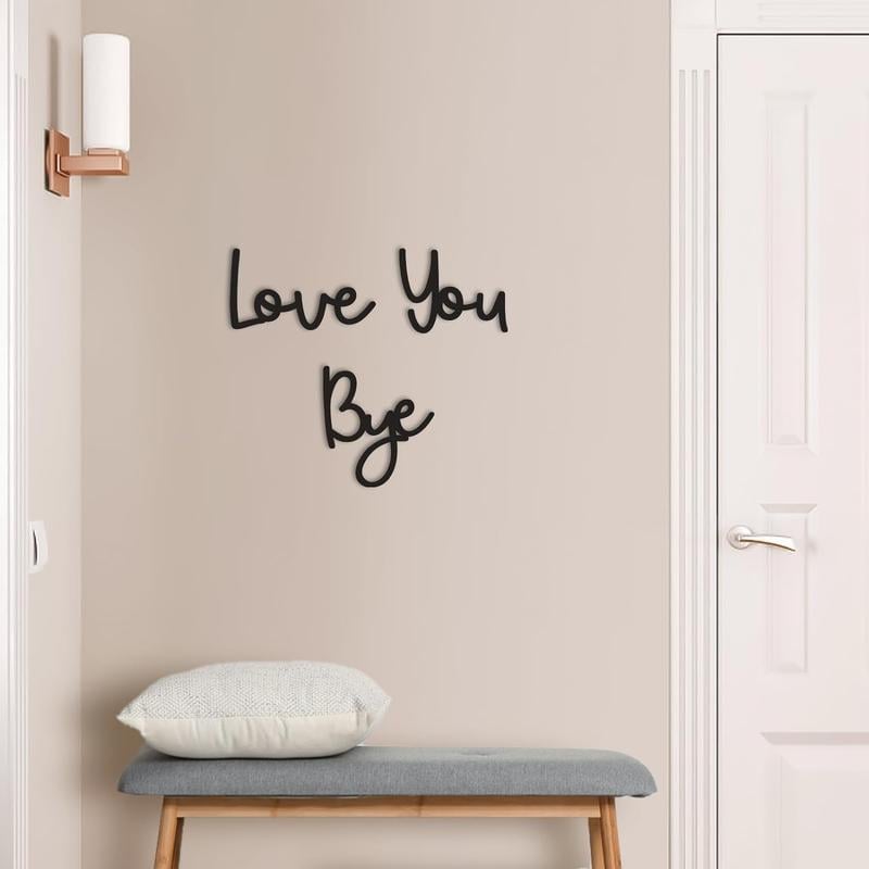 ✨ 50 % Rabatt – Boho-Wanddekor aus Holz – „LOVE YOU BYE“-Schriftzug, rustikaler Stil & vielseitig für Zuhause 🌿