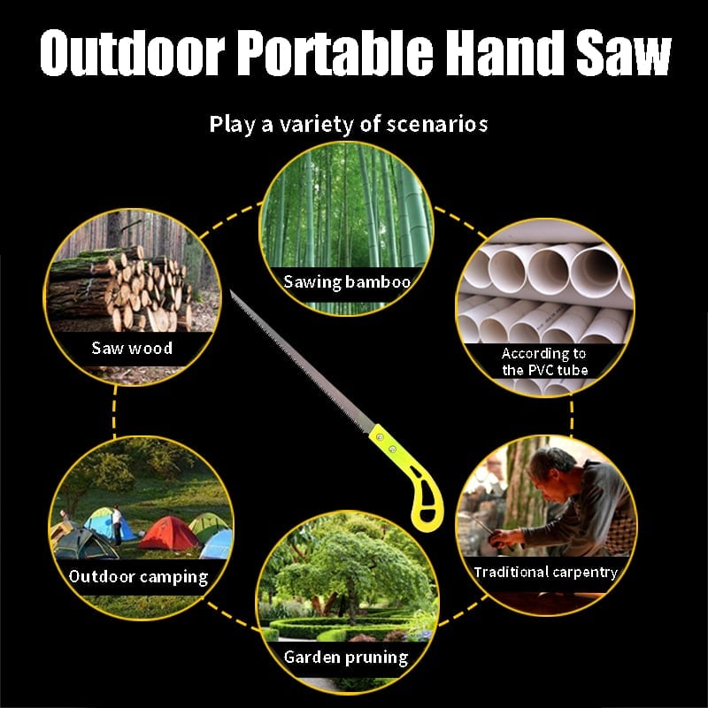 🪚 2 kaufen, 1 gratis! Tragbare Handsäge – scharfe Zähne & rutschfester Griff für Outdoor, Camping & Garten