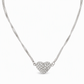 ❤️ 50 % Rabatt! ✨Elegante Herz Halskette mit Zirkonia – Minimalistischer Damen Schmuck mit Magnetverschluss