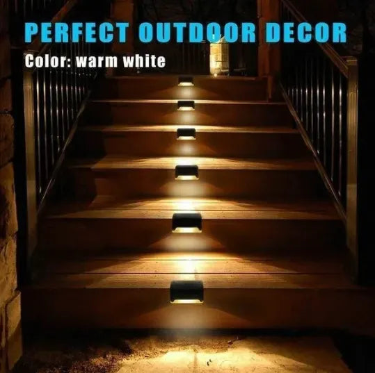🛍️ 50 % Rabatt – Solar-Geländerleuchte für Treppen & Terrassen – wasserdicht, LED, automatisches Licht bei Dämmerung – ideal für Garten & Balkon 🌙