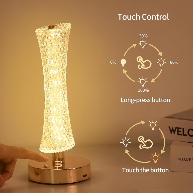 🌙💡 Wiederaufladbare Touch LED Nachtlicht Lampe mit 3 Farben – Ambientelampe für Schlafzimmer und Geschenkidee