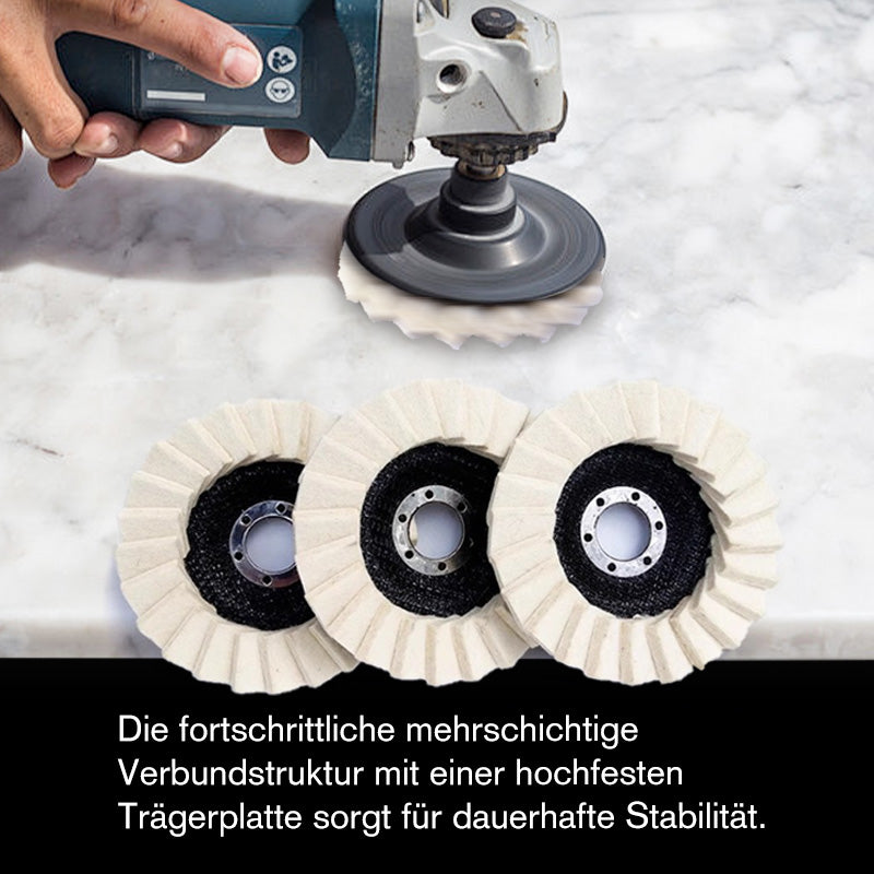 ⚡53 % RABATT !!✨ Wollpolierscheibe für Winkelschleifer – Hochglanz-Spiegelfinish! Langlebig  Vielseitig! 🔧
