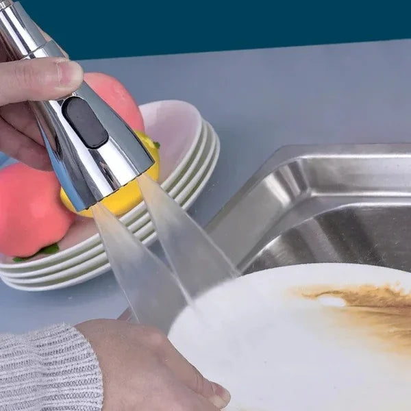 360°-Sprühkopf für Küchenarmaturen – 3 Funktionen mit Wasserstrahl, Sprühmodus und Pause