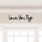 ✨ 50 % Rabatt – Boho-Wanddekor aus Holz – „LOVE YOU BYE“-Schriftzug, rustikaler Stil & vielseitig für Zuhause 🌿