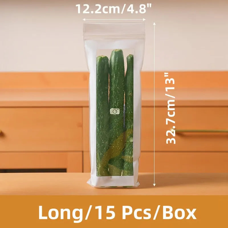 🥗 Extra starke Frischhaltebeutel mit Doppelverschluss – Lebensmittelechte Zip-Beutel für Kühlschrank und Gefrierfach