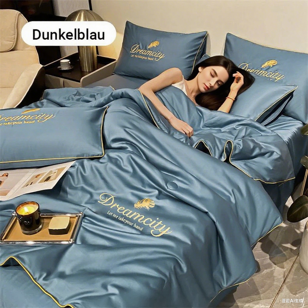 📢📢Letzter Tag – 50 % Rabatt!! ⏰4-teiliges Bettwäsche-Set – atmungsaktiv & kühlend, mit temperaturregulierender Funktion – für ganzjährig angenehmen Schlaf🛏️💤