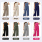 🍁Letzter Tag: 50% Rabatt✨2025 Neue Frauen Casual Cap Sleeve Top Wide Leg Crop Pants Zweiteilige Sets