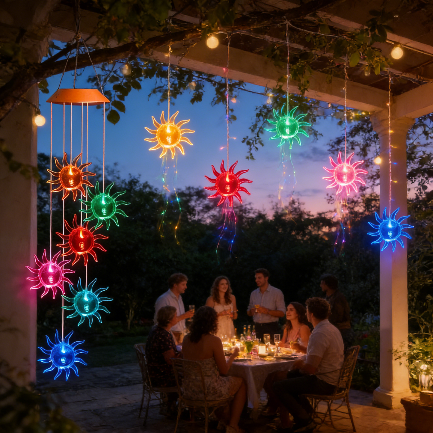 🦋 50 % Rabatt! Solar-Schmetterling Windspiel mit LED – Farbwechselnde Gartenleuchte für Balkon, Terrasse & Garten