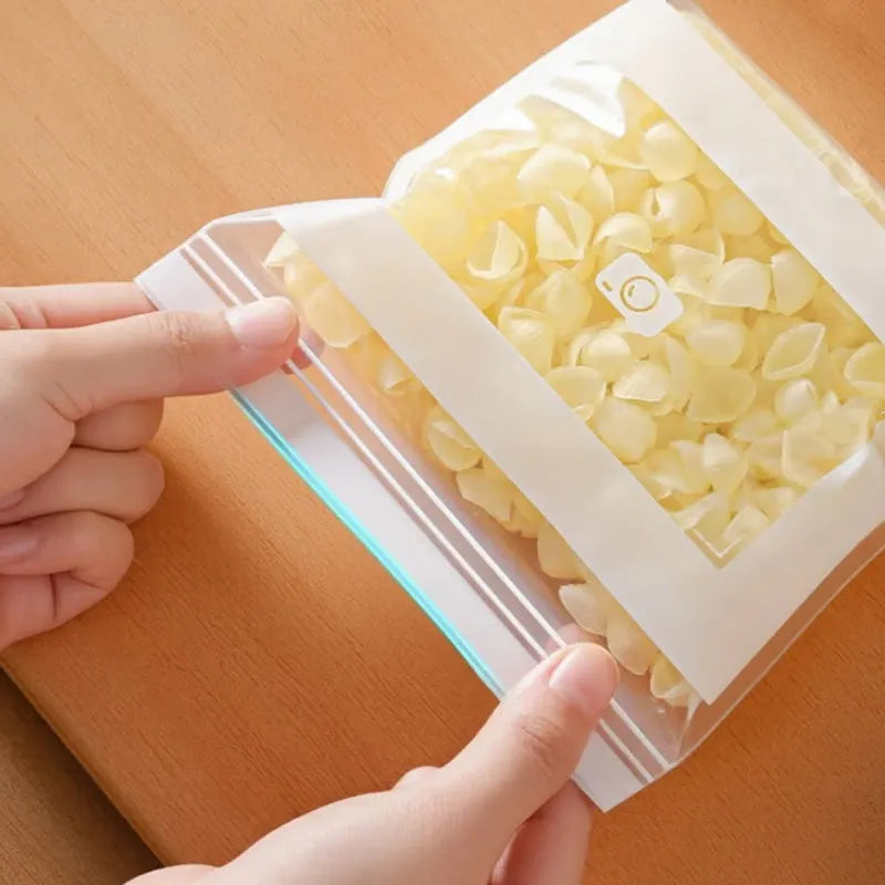🥗 Extra starke Frischhaltebeutel mit Doppelverschluss – Lebensmittelechte Zip-Beutel für Kühlschrank und Gefrierfach