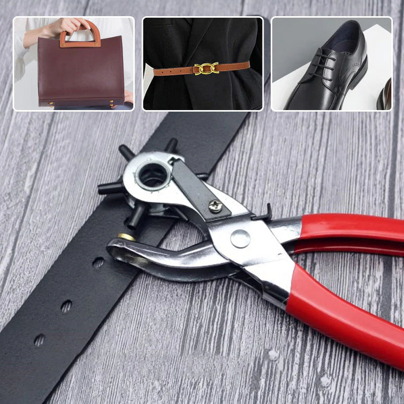 🔧 Multifunktions-Lochzange für Gürtel & Leder – runde, flache & ovale Löcher, ideal für Handwerker & Heimwerker 🛠️