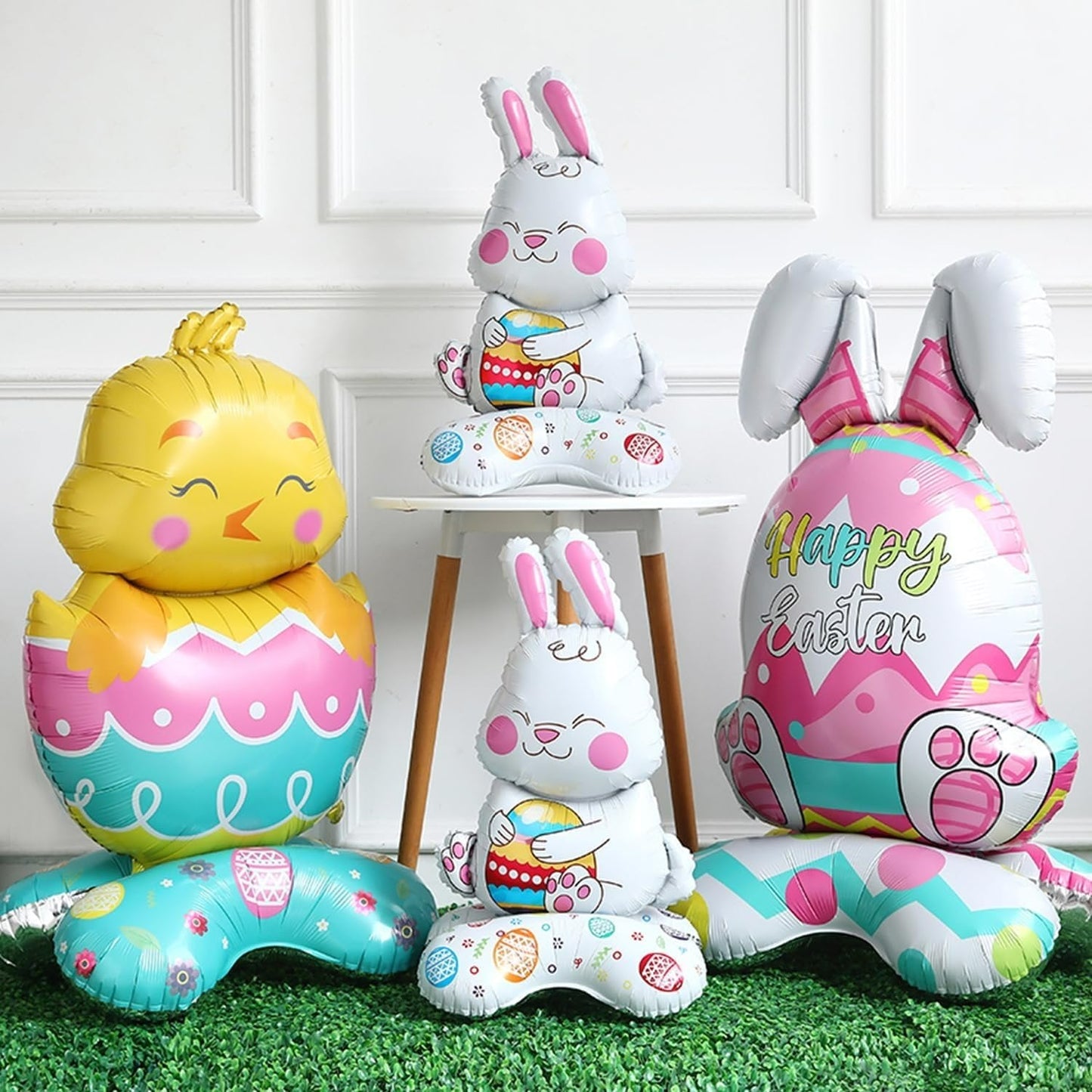 🎁 Oster-Frühbucher-Sale 🐰 Riesen 3D-Steh-Hase-Ballon – selbststehend für festliche Stimmung