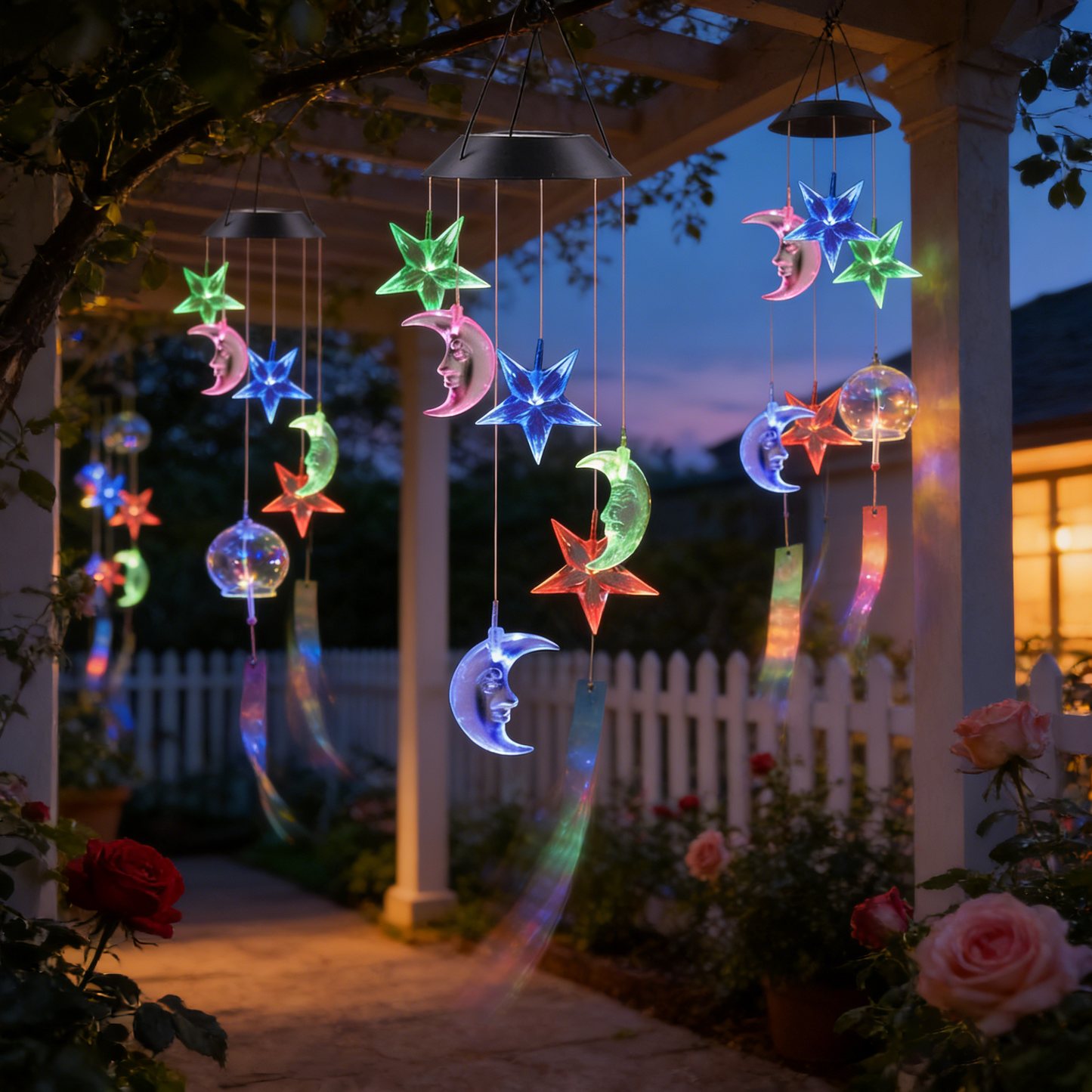 🦋 50 % Rabatt! Solar-Schmetterling Windspiel mit LED – Farbwechselnde Gartenleuchte für Balkon, Terrasse & Garten
