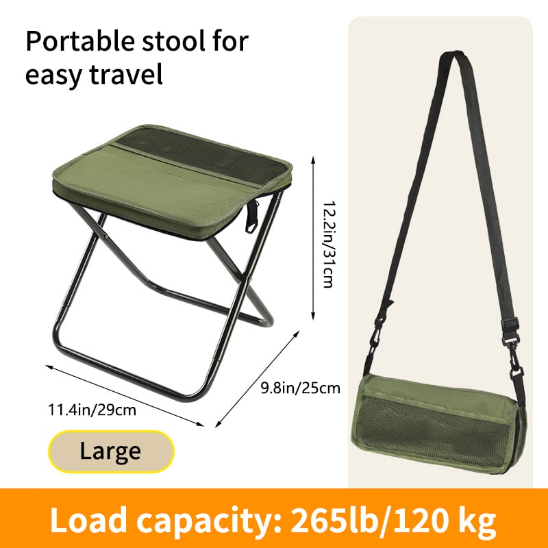 🏕️🎣Faltbarer Rucksack-Hocker – tragbarer Klappstuhl & Tasche in einem, ideal für Camping, Angeln & Wandern