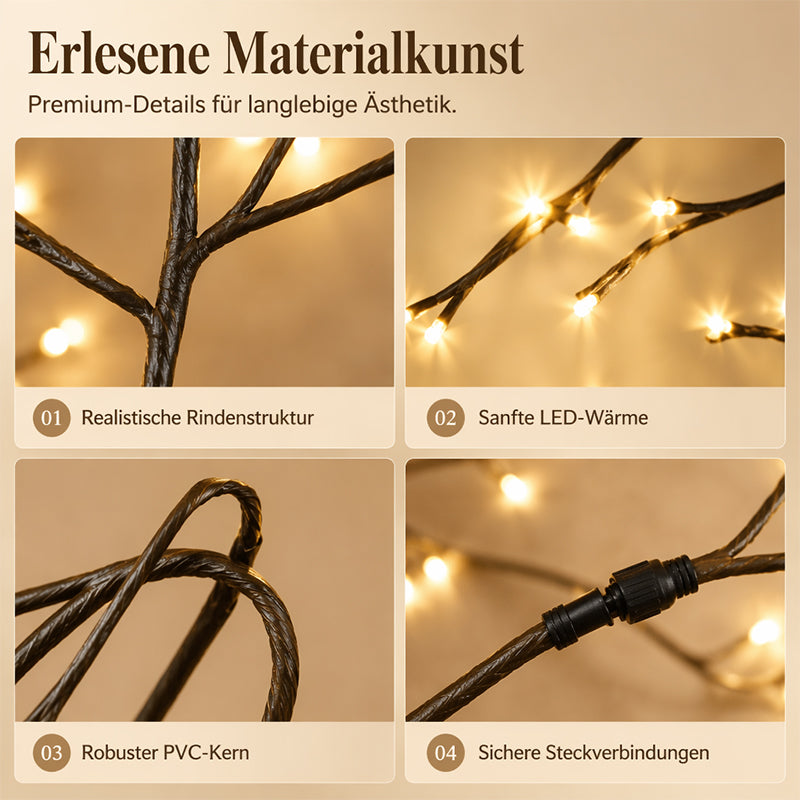 🌿 50 % Rabatt – Bunte LED-Lichterkette im Ranken-Design – flexibles, batteriebetriebenes Set mit 8 Modi – für Garten, Balkon, Zimmer & Partys 💡