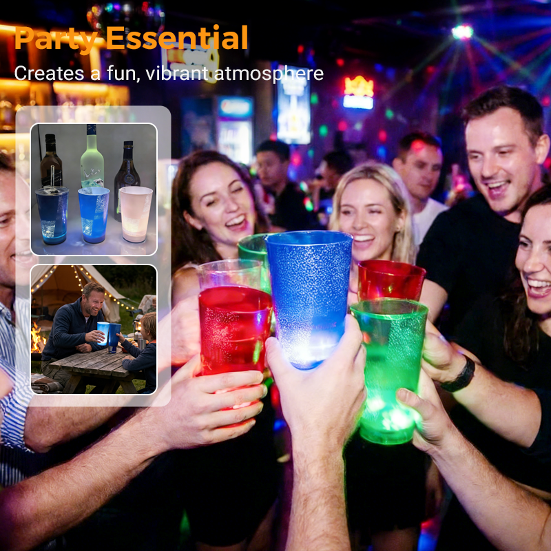 Leuchtender Red Bull Becher mit Strohhalm – Für Partys, Bars & Veranstaltungen 🥤✨