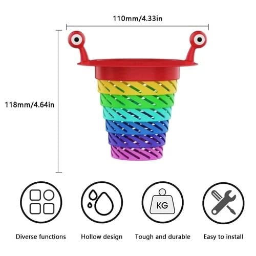 🌈 Ausziehbarer Küchen-Abflussfilter – Fängt Speisereste & Schmutz auf und hilft, Verstopfungen zu vermeiden