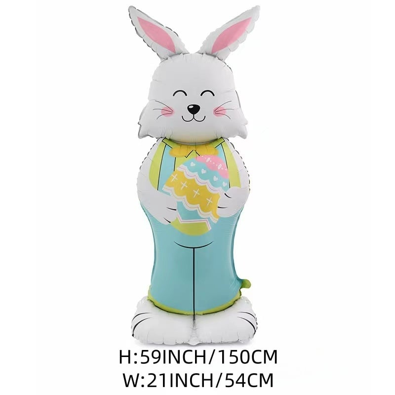 🎁 Oster-Frühbucher-Sale 🐰 Riesen 3D-Steh-Hase-Ballon – selbststehend für festliche Stimmung