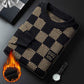 🔥 Herren kariert gedruckt Mock Neck Verdickter Pullover Pullover