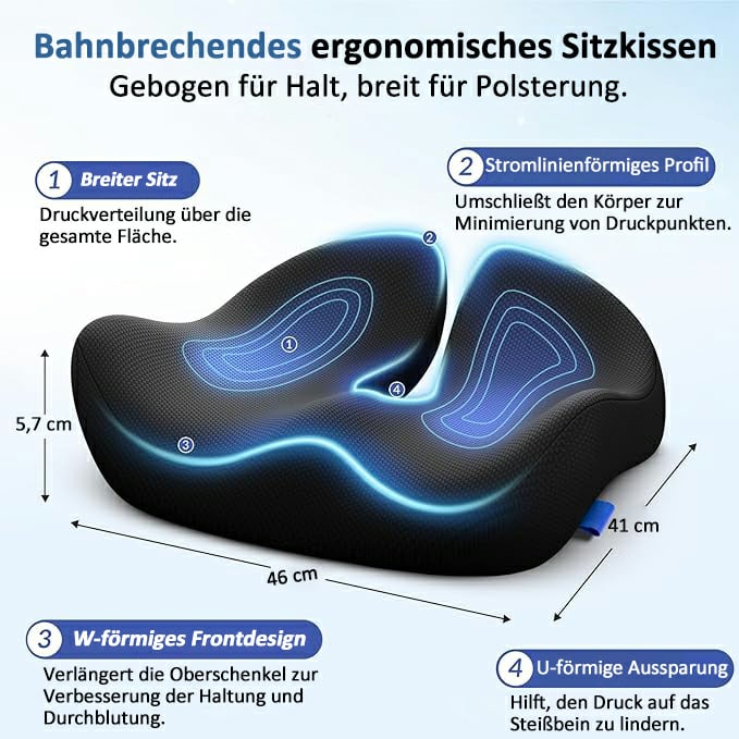 🎁LETZTER TAG 55％ RABATT🔥Ergonomisches Sitzkissen aus Memory-Schaumstoff