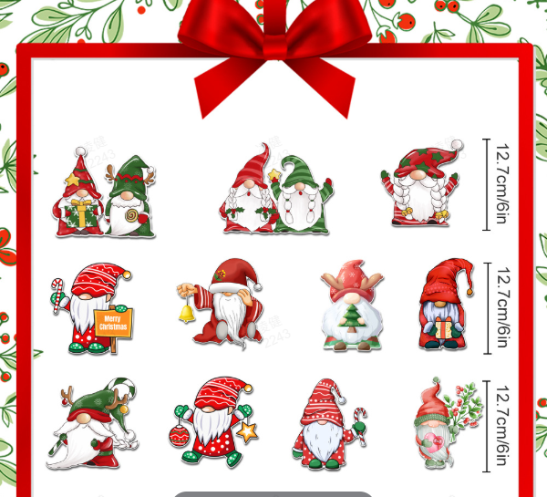 🎅🎄Weihnachts-3D-Cartoon-Magnetaufkleber