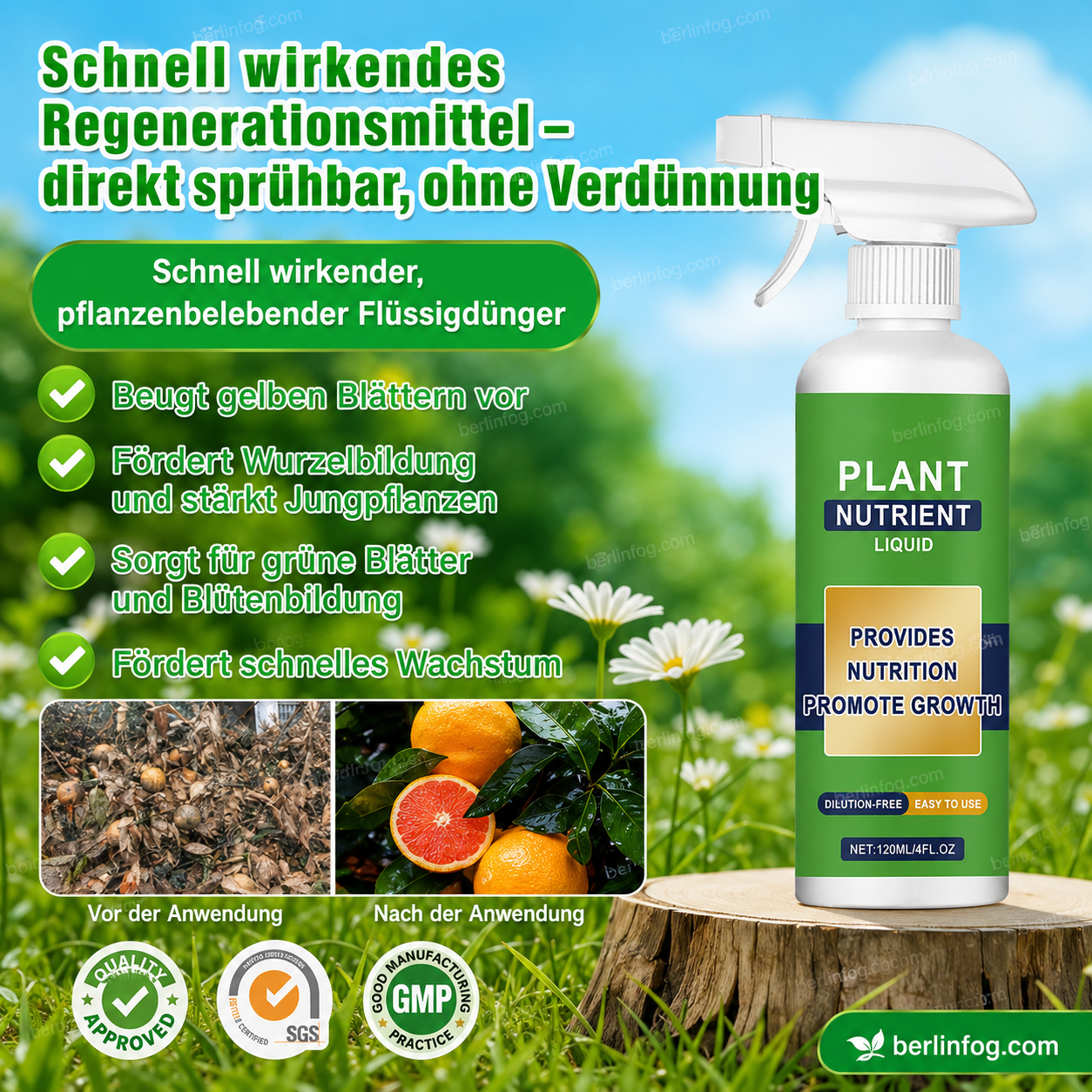 🧑‍🌾 50 % Rabatt – Universeller Pflanzendünger mit Sprühfunktion – für Blumen, Grünpflanzen & Gemüse, 3-in-1 Blatt- & Wurzeldüngung 🌱