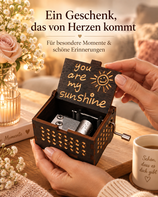 🎁 Spieluhr „You Are My Sunshine" – Musikbox als Geschenk für besondere Momente🎶