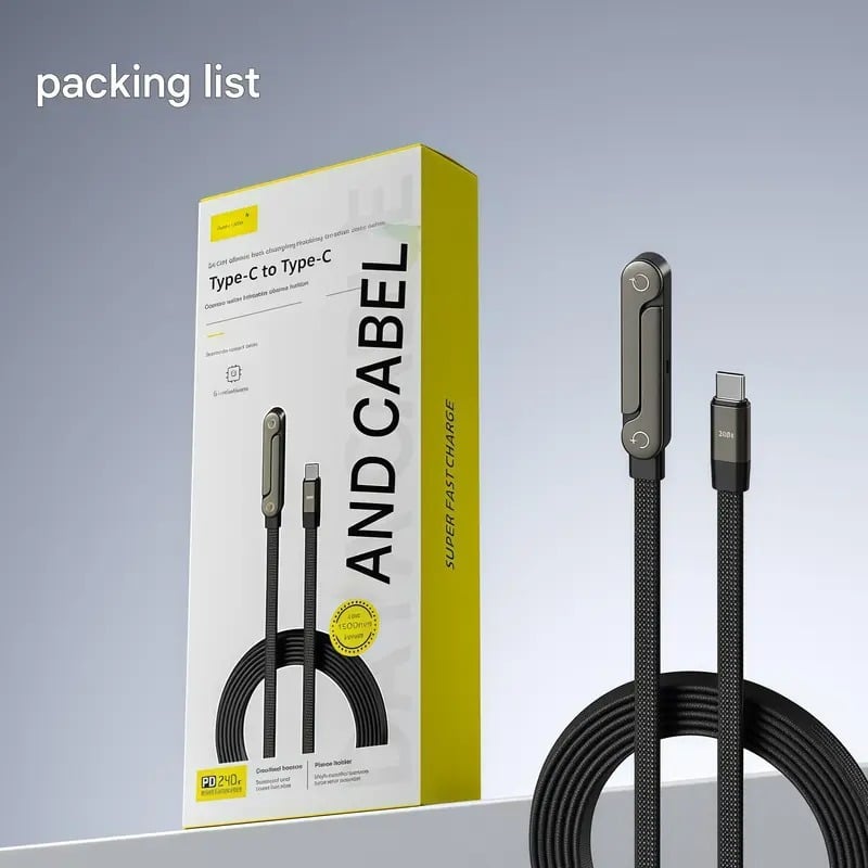 📱 50% RABATT! ⚡ 2-in-1 Geflochtenes Schnellladekabel mit Handyhalter – 240W Ultra-Fast, Stabiler Stand & Kein Kabelsalat 🔋