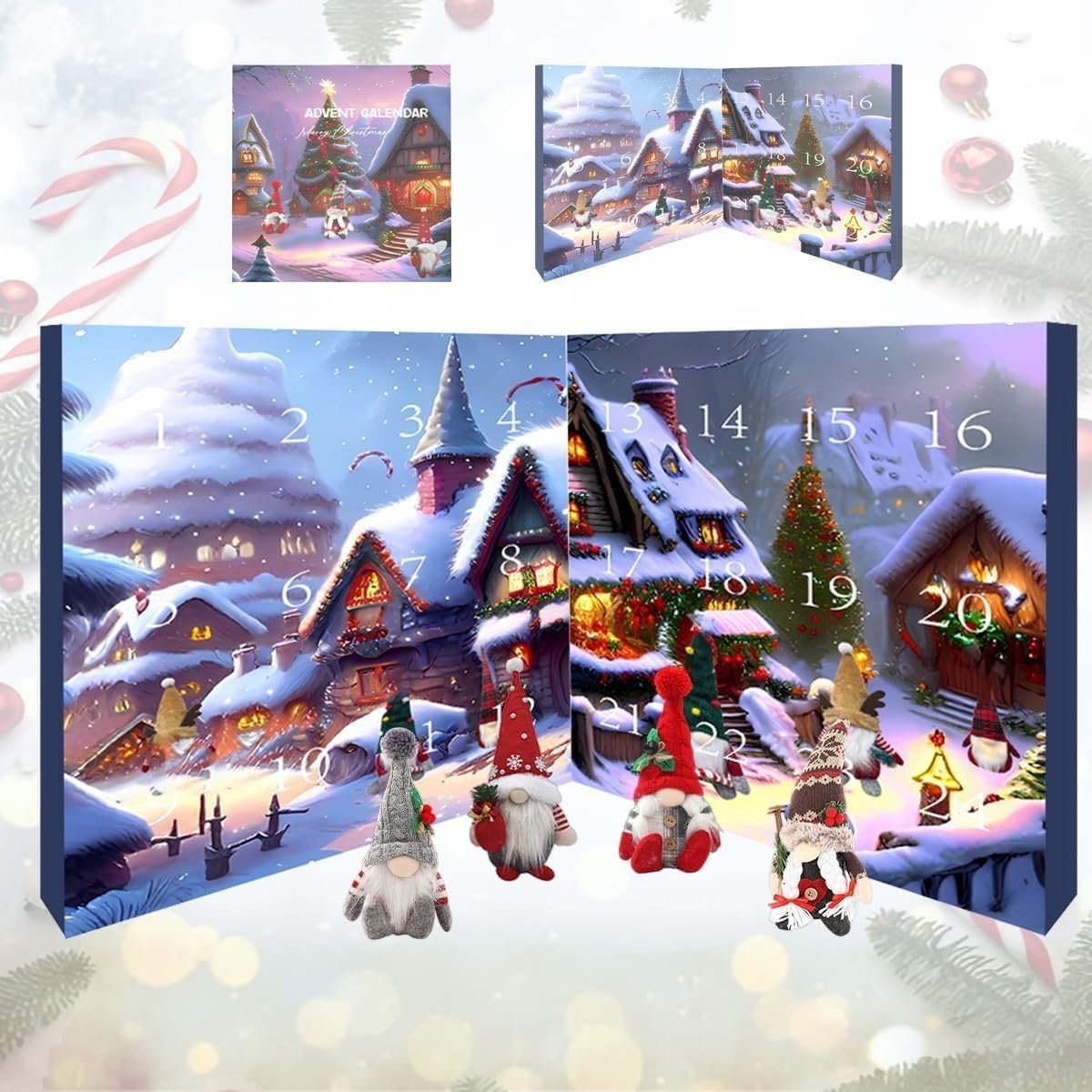 🎅 Weihnachts-Wichtel Countdown-Kalender 2025 – Deko & Geschenkidee für die Adventszeit