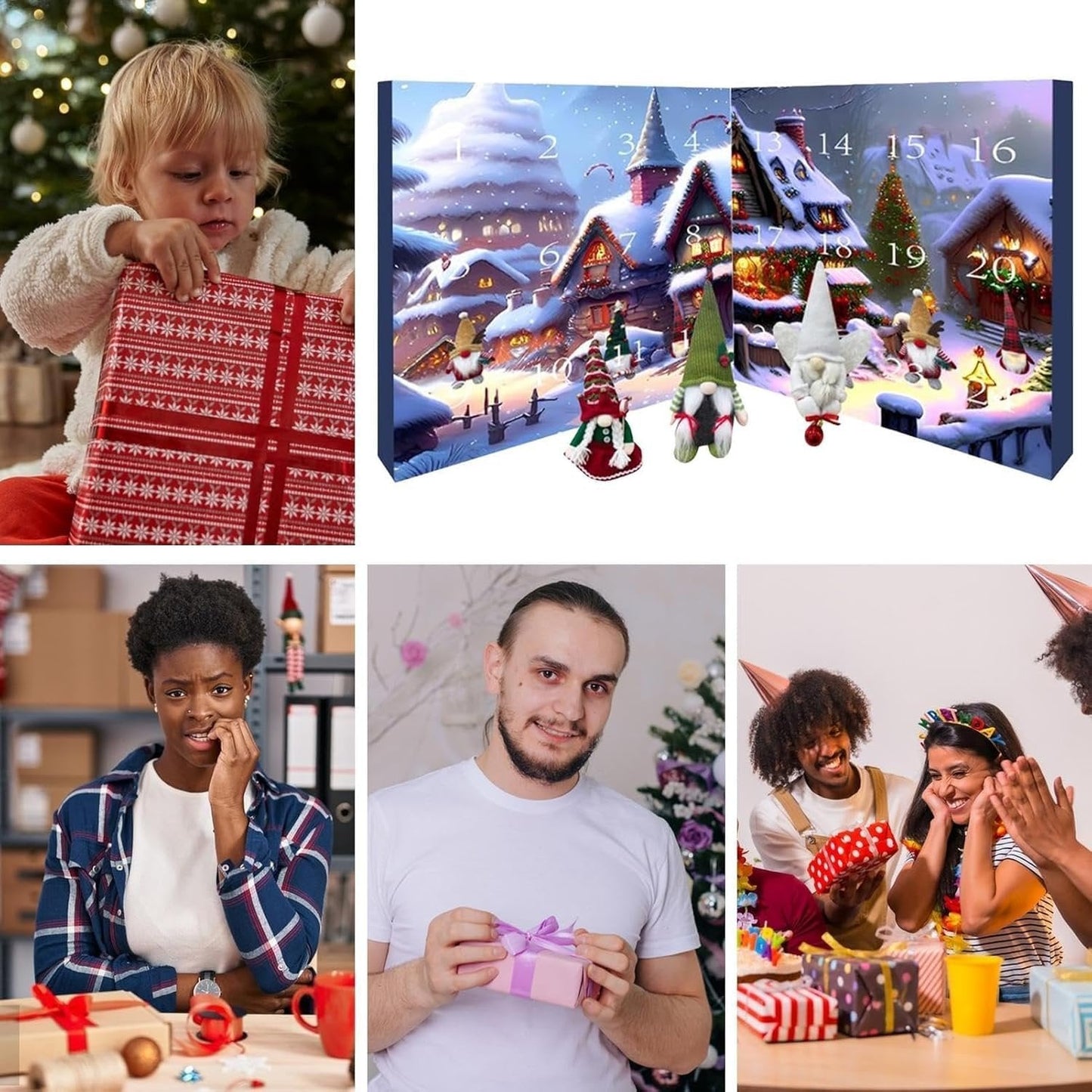🎅 Weihnachts-Wichtel Countdown-Kalender 2025 – Deko & Geschenkidee für die Adventszeit