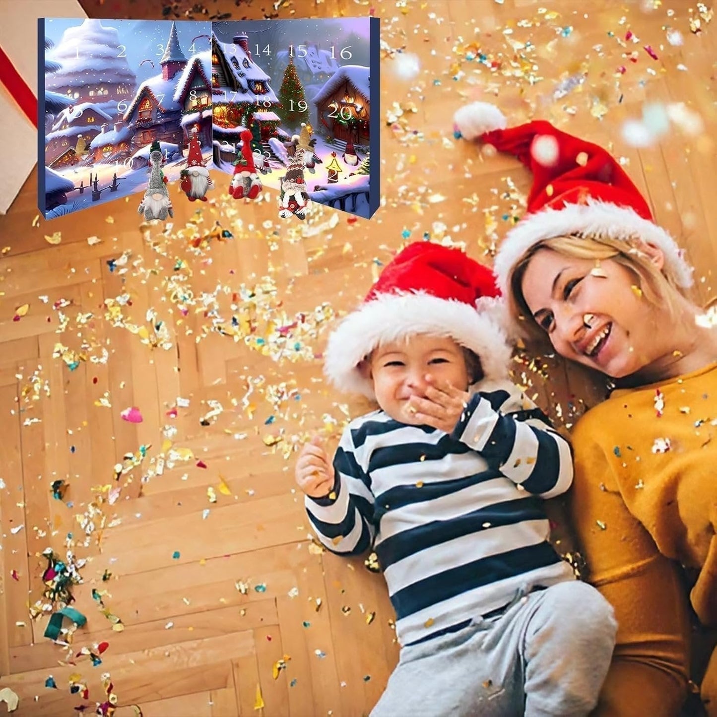 🎅 Weihnachts-Wichtel Countdown-Kalender 2025 – Deko & Geschenkidee für die Adventszeit