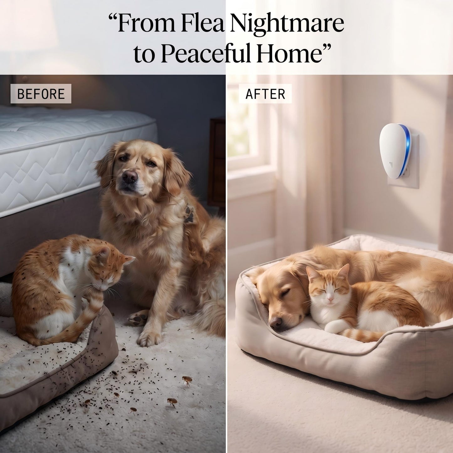 🔥 50 % Rabatt! 🐾 Elektronischer Flohschutz für Hunde & Katzen – Chemiefreie Flohabwehr für Zuhause