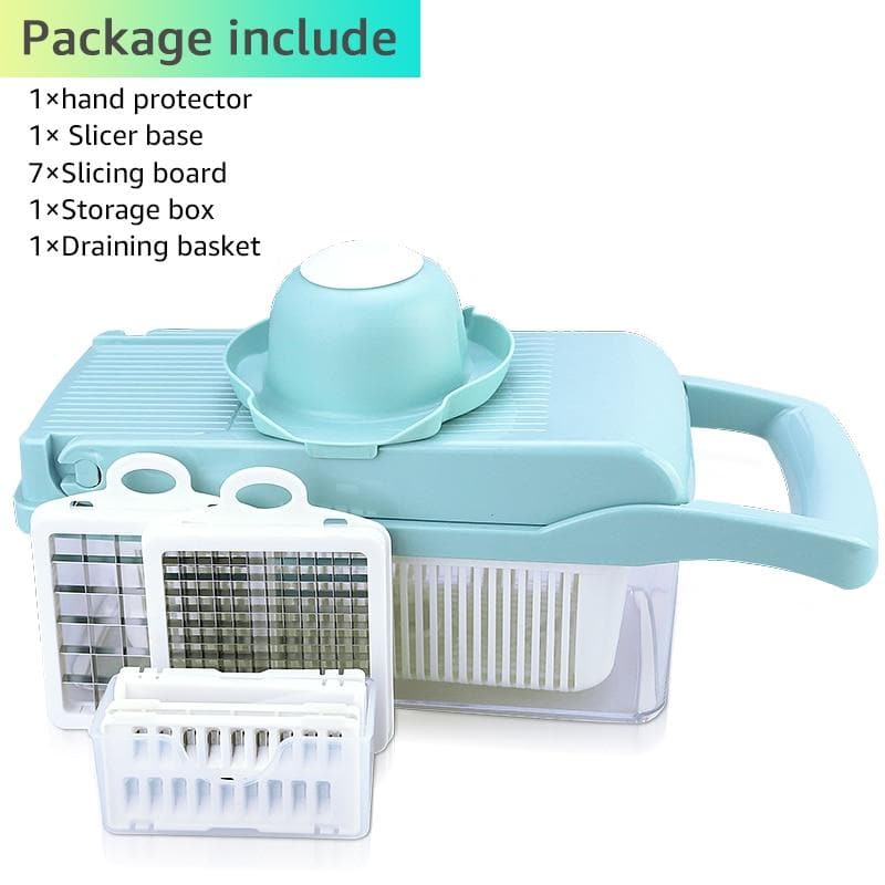 🛍️ 50 % Rabatt – Multifunktionaler Obst- & Gemüseschneider – 15-teiliges Set – vielseitig, robust & einfach zu reinigen 🥗
