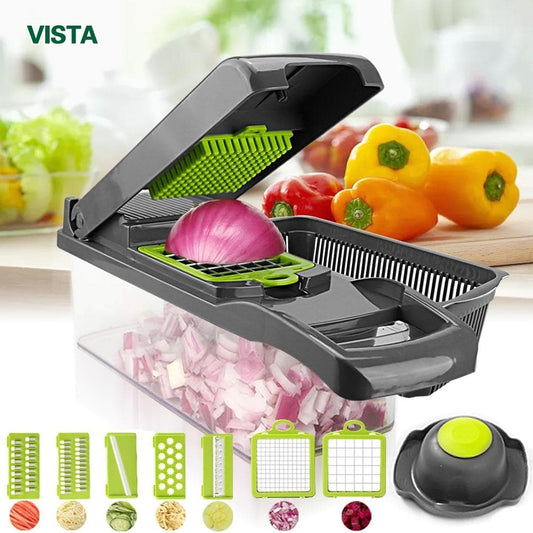 🛍️ 50 % Rabatt – Multifunktionaler Obst- & Gemüseschneider – 15-teiliges Set – vielseitig, robust & einfach zu reinigen 🥗