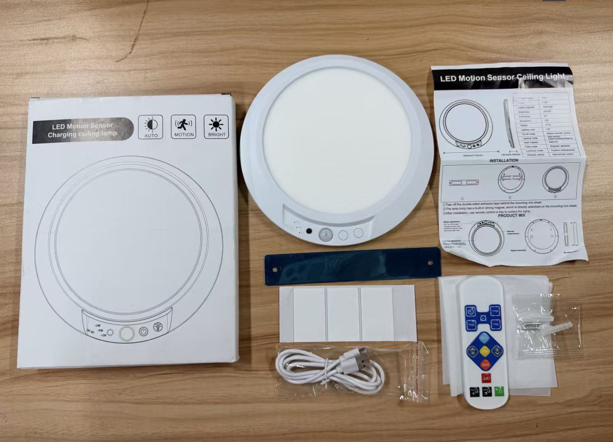 💡 50% Rabatt! 🔆 LED Deckenleuchte mit Bewegungssensor – magnetisch, USB-aufladbar & ultraflach, für Flur & Treppenhaus