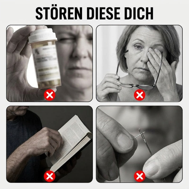 Freihändige Leselupe mit 5-facher Vergrößerung