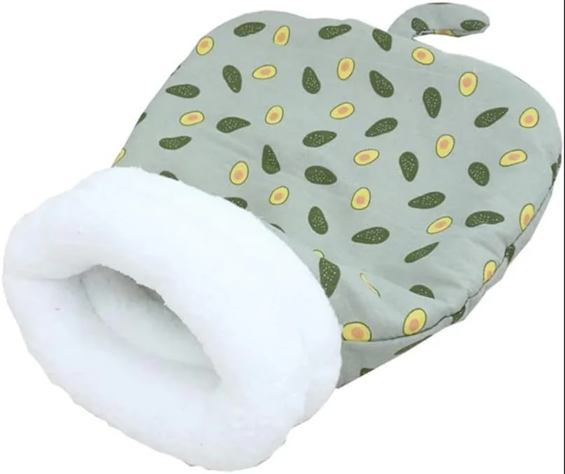 ⏳50% RABATT! 🐱 Flauschiger Katzen-Winterschlafsack – halbgeschlossene Kuschelhöhle mit Cartoon-Muster, Rosa/Blau