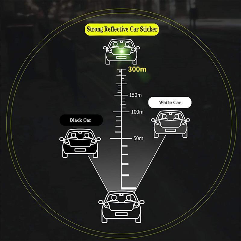 🚗 Reflektierende Anti-Kollisions-Aufkleber fürs Auto – 4 Stück, Warnschutz für Türen & Stoßstangen