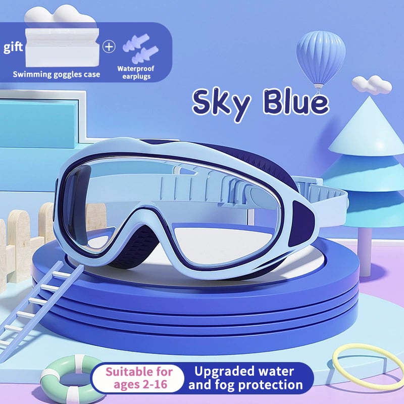 🍹2025 HEISS 50% Rabatt☀️HD-wasserdichte und antibeschlagende Kinder-Schwimmbrillen mit großem Rahmen