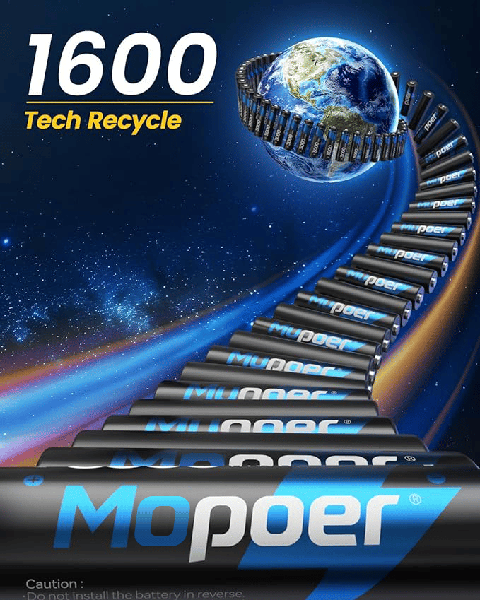 8-Slot AA Smart-Ladegerät mit LED-Anzeige & USB-C – für wiederaufladbare Li-Ion-Batterien 🔋⚡